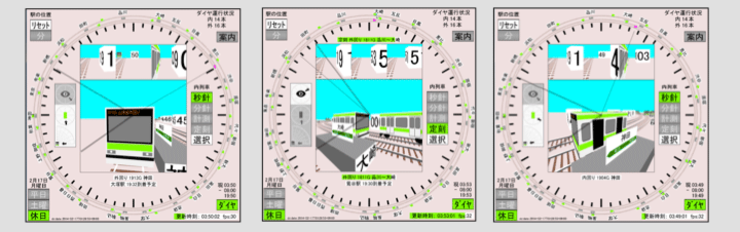 3D山手線時計